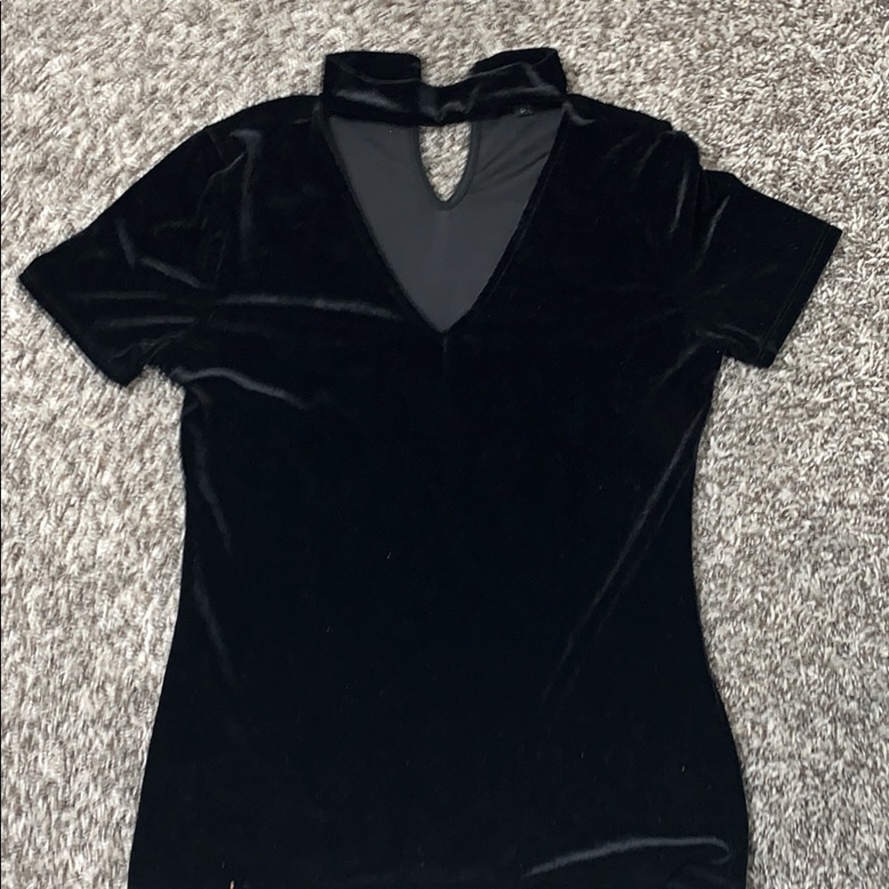 Black velvet top